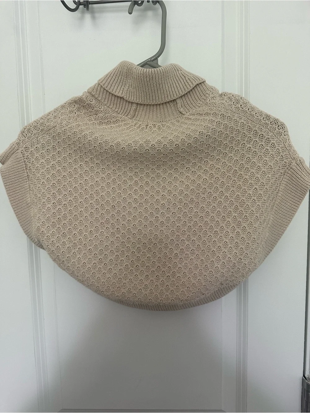 Janie and Jack Light Tan Textured Sweater Poncho